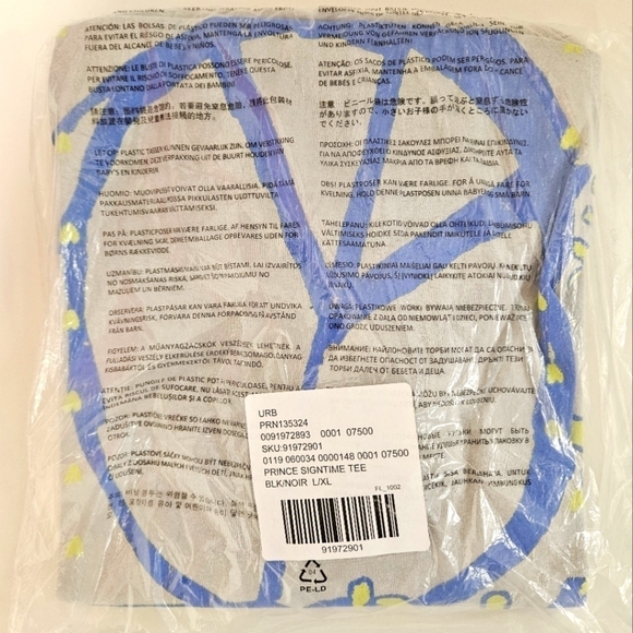 UO Prince Sign O' The Times 1987 Album Baggy Tee in Distressed Gray Sz L/XL NWT - Picture 8 of 9